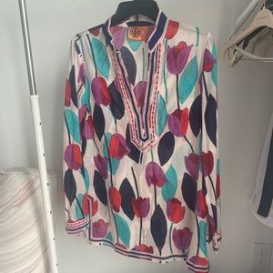 Tory Burch Floral Tunic Top